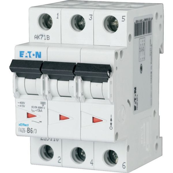 Miniature circuit breaker (MCB), 50 A, 3p, characteristic: C, 6 kA image 3