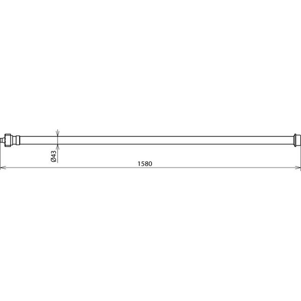 Intermediate section of earthing stick w. coupling element L 1500mm image 2