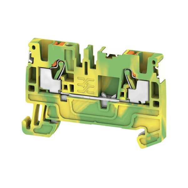 PE terminal, PUSH IN, 2.5 mm², Green/yellow image 1