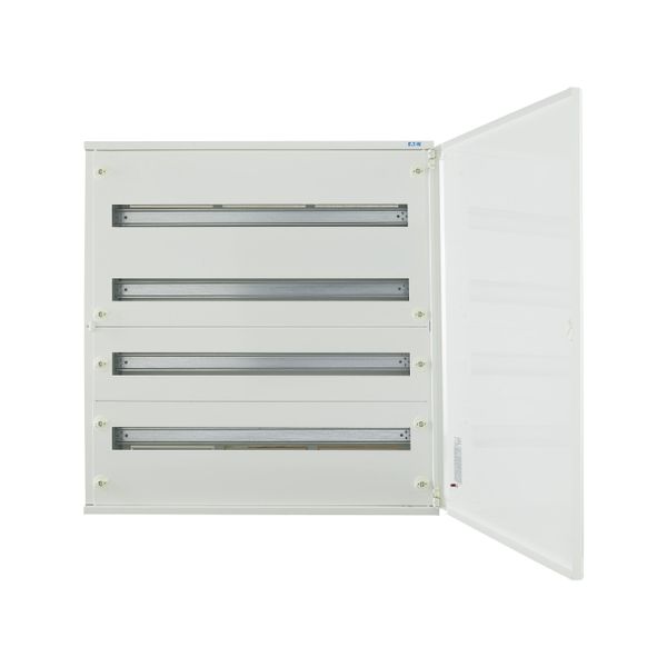 Complete surface-mounted flat distribution board, white, 33 SU per row, 4 rows, type C image 4