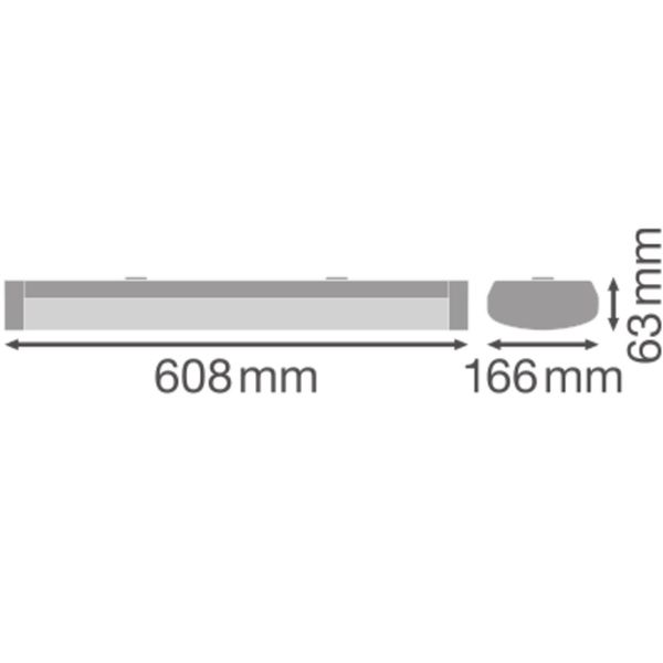 LINEAR SURFACE IP44 DALI 600 P 18W 830 WT image 23