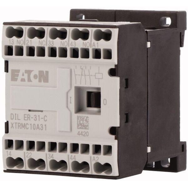 Contactor relay, 230 V 50 Hz, 240 V 60 Hz, N/O = Normally open: 3 N/O, N/C = Normally closed: 1 NC, Spring-loaded terminals, AC operation image 3