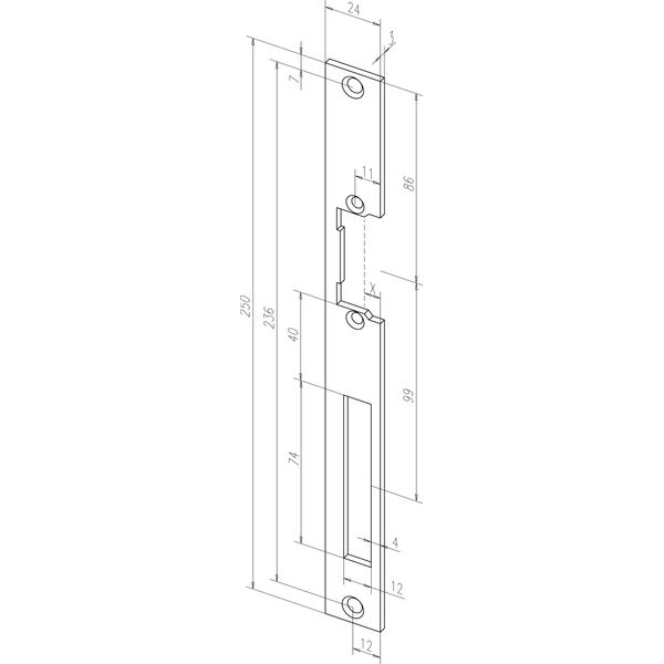 Flat strike plate -------33835-01 image 1