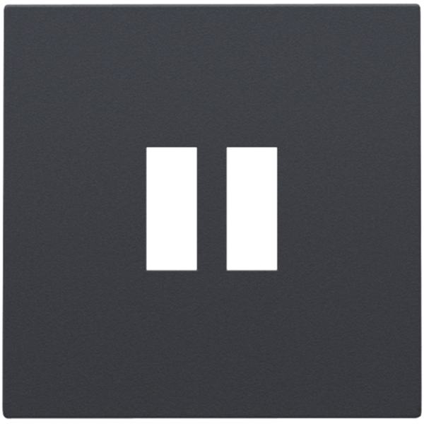 Finishing set for dual USB-A charger, anthracite coated image 2