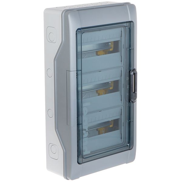 PLEXO3 IP65 WEATHERPROOF CABINET 3X12 MODULES WITH TERMINAL BLOCK image 1