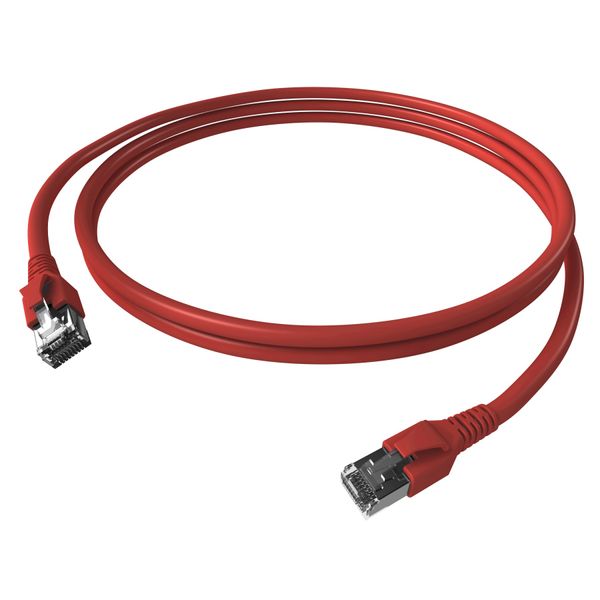 Patchcord RJ45 shielded Cat.6a 10GB, LS0H, red,    10.0m image 3