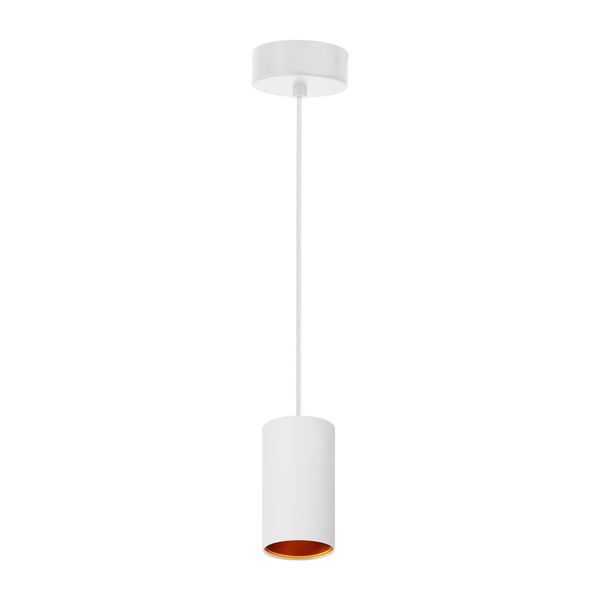 CHLOE GU10 x1 IP20 pendant lamp white golden round base image 3