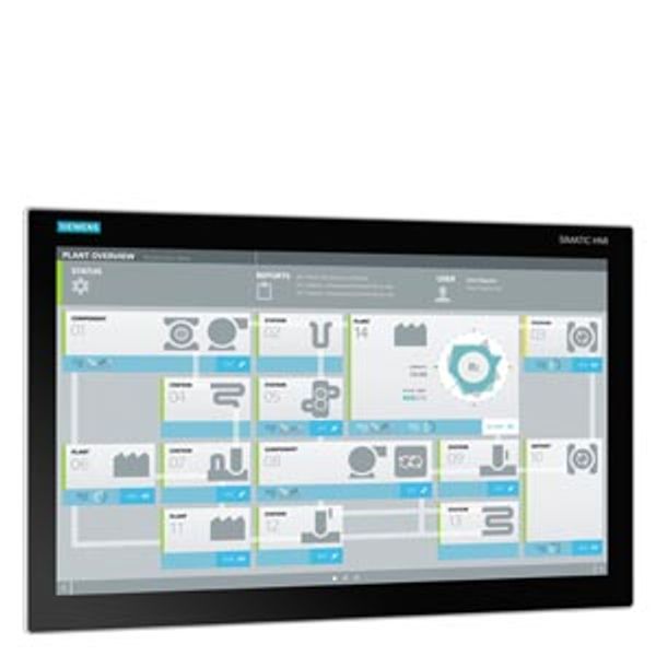 SIMATIC IPC 477E; 24" Multitouch (1920 x 1080); without front USB (with WES7-E only single-touch operation); 4 USB (back), Ethernet (10/100/1000) image 1