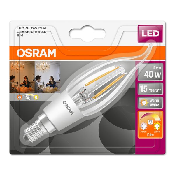 Spuldze FILAM. LED E27 4.5W/827 2700K DIMM Osram image 1