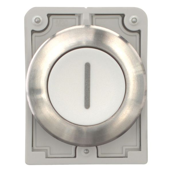 Pushbutton, RMQ-Titan, flat, maintained, White, inscribed, Front ring stainless steel image 4