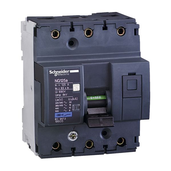 Miniature circuit-breaker, Acti9 NG125A, 3P, 100 A, C curve, 16 kA (IEC 60947-2) image 4