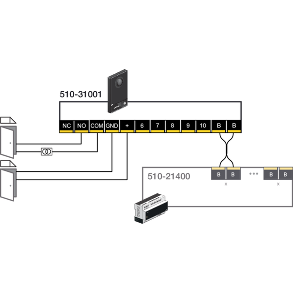 Video kit, 2-wire, with controller and external unit, for surface-moun image 2