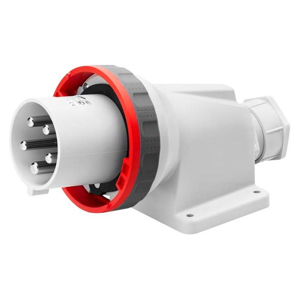 90° ANGLED SURFACE MOUNTING INLET - IP67 - 3P+N+E 125A 380-415V 50/60HZ - RED - 6H - MANTLE TERMINAL image 2