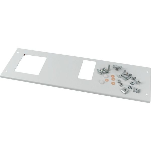 Front cover, +mounting kit, for NZM1, horizontal, 4p, measuring device, H=150mm, grey image 1