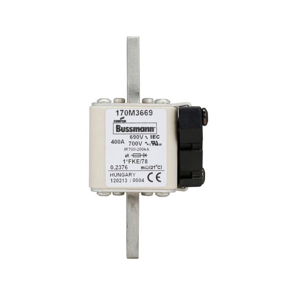 Fuse-link, high speed, 400 A, AC 690 V, compact size 1, 45 x 59 x 110 mm, aR, IEC, UL image 11