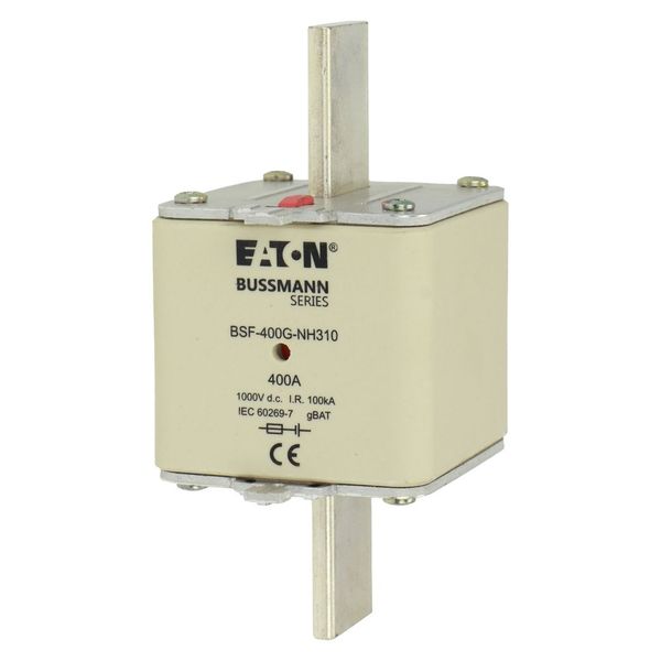 Fuse-link, high speed, 400 A, DC 1000 V, NH3, 71 x 76 x 150 mm, gBat, IEC, blade connection image 6