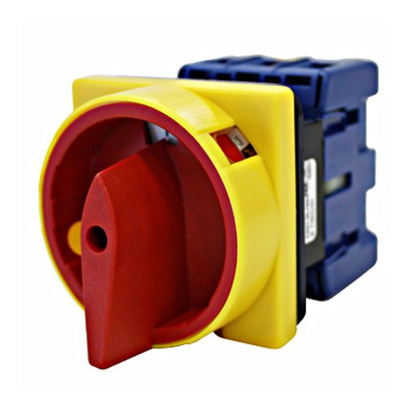 Main switch emergency off, front mounting, 4-pole, 63A, 22kW image 1