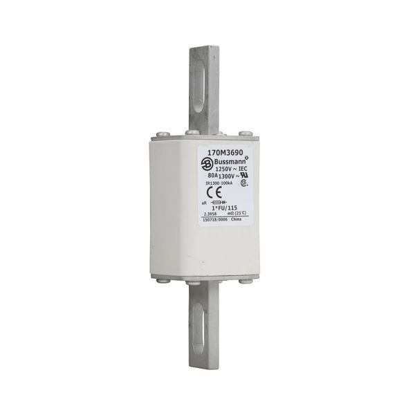 Fuse-link, high speed, 50 A, AC 1250 V, compact size 1, 45 x 45 x 156 mm, aR, IEC, UL image 3