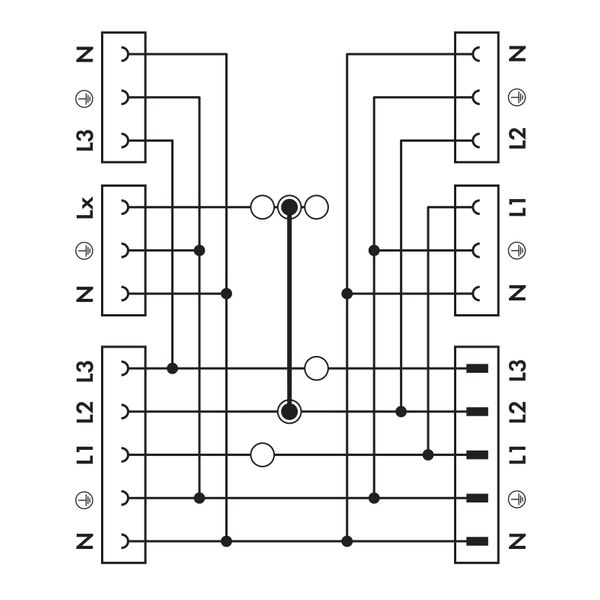Three-phase to single-phase distribution connector with phase selectio image 7
