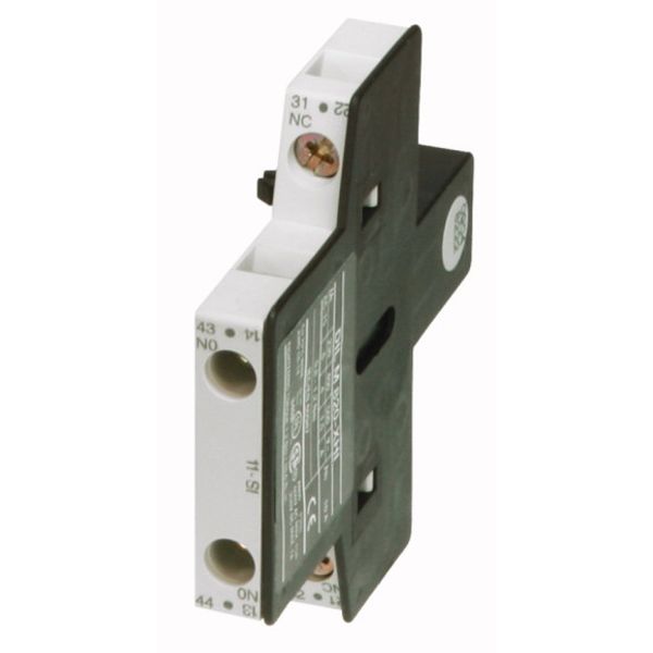 Auxiliary contact module, 2 pole, Ith= 10 A, 1 N/O, 1 NC, Side mounted, Screw terminals, DILMT40 - DILMT95 image 1