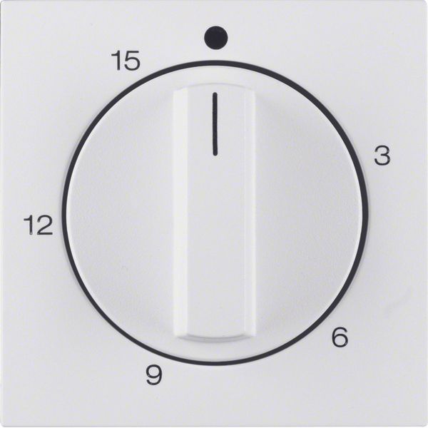 Centre plate for mechanical timer, S.1/B.3/B.7, p. white, matt, plasti image 1