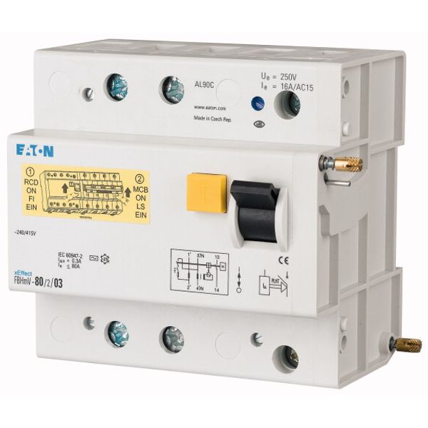 Residual-current circuit breaker trip block for AZ, 125A, 2p, 300mA, type A image 1
