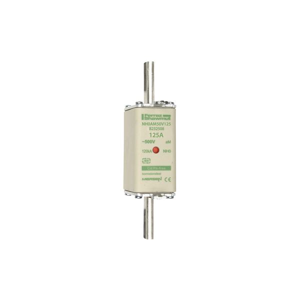 Fuse-link NH0 aM 500VAC 125A live tags Double indicator image 1