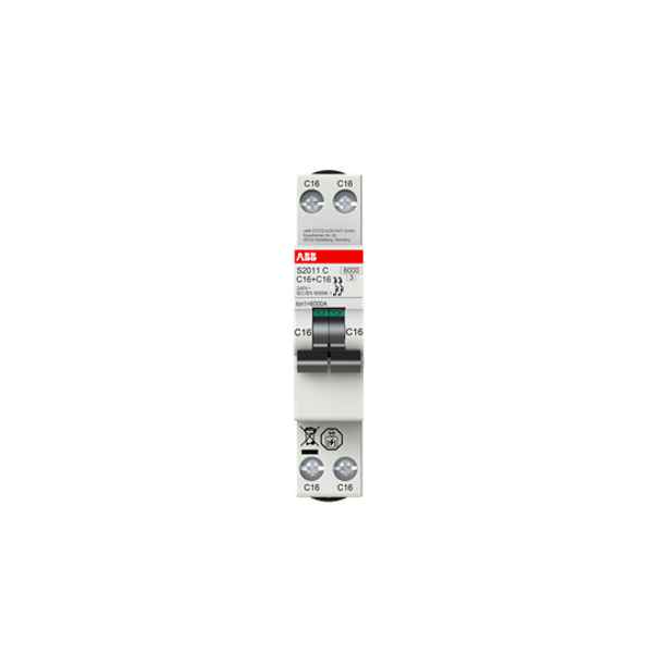 S2011C-B16 Miniature circuit breaker - 2P - B - 16 A image 1