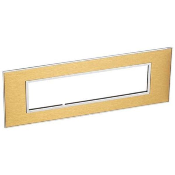 Arteor™ - Plate - British std - square - 8 modules - gold brass image 1