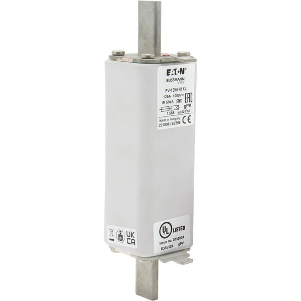 Fuse-link, high speed, 160 A, DC 1000 V, 01XL, gPV, UL, IEC, bolt-in image 2