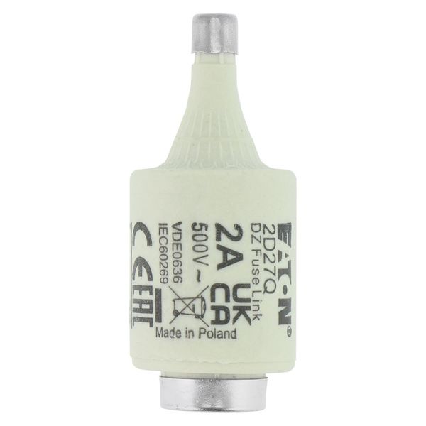 Fuse-link, LV, 2 A, AC 500 V, D2, gR, IEC, fast acting image 7