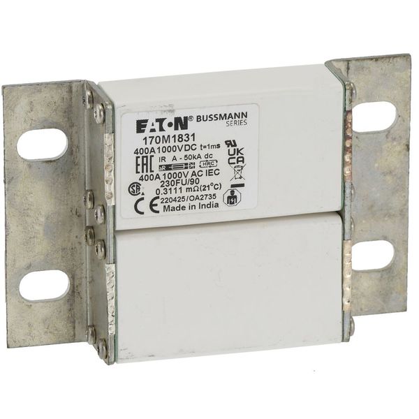 Fuse-link, high speed, 400 A, DC 1000 V, size 230, 24 x 78 x 115 mm, aR, IEC image 8