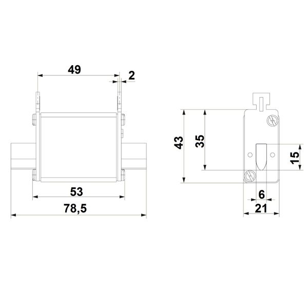 HRC fuse element, size 00 (000), 63A, 400VAC image 5