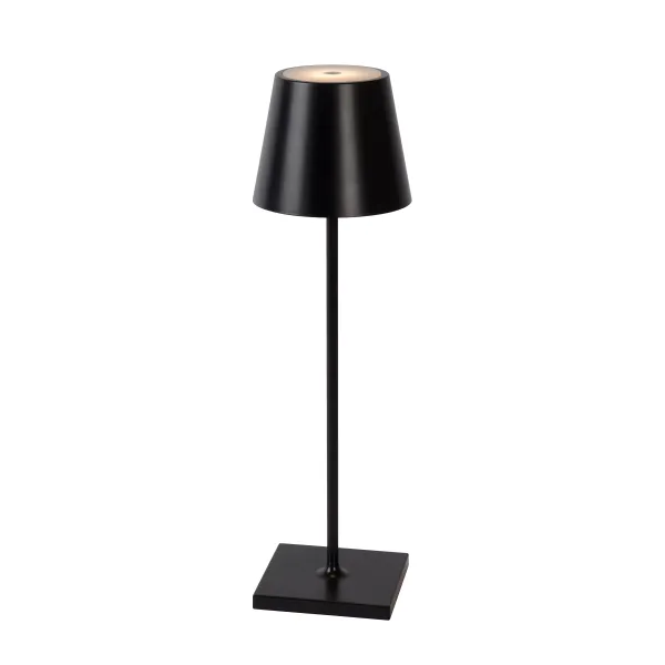 Lucide JUSTIN - Table lamp Outdoor - Ø 11 cm - LED Dim. - 1x2,2W 3000K - IP54 - 3 StepDim - Black image 1