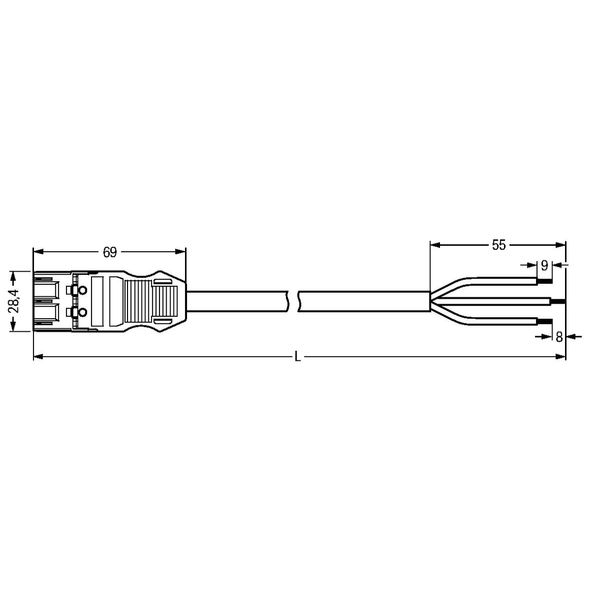 pre-assembled connecting cable Cca Plug/open-ended black image 3