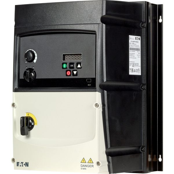 Variable frequency drive, 400 V AC, 3-phase, 30 A, 15 kW, IP66/NEMA 4X, Radio interference suppression filter, Brake chopper, 7-digital display assemb image 8