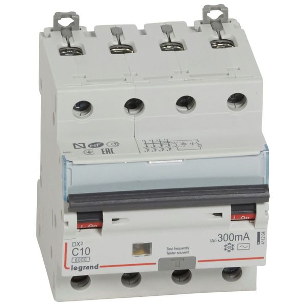 RCBO - DX³ 6000 -10 kA -4P-400 V~ -10 A -300 mA -AC type image 1