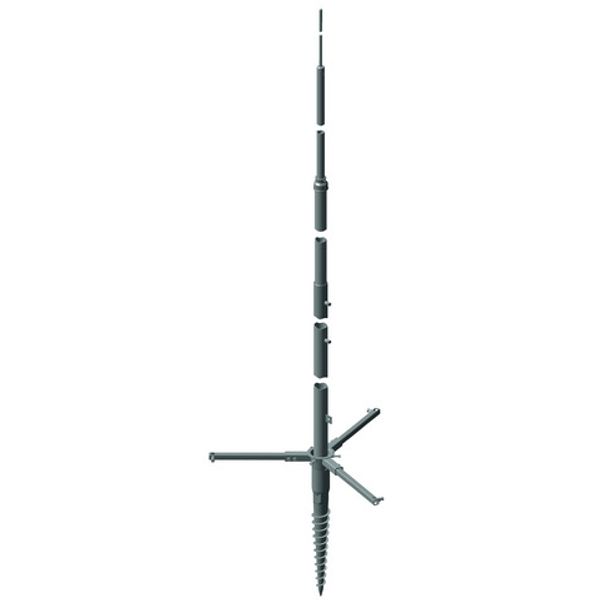 Telesc. lightn. prot. mast 9000mm above ground St/tZn-Al, screw-in fou image 1