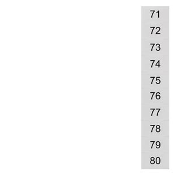 labeling plate, front, 71-80, termi... image 1