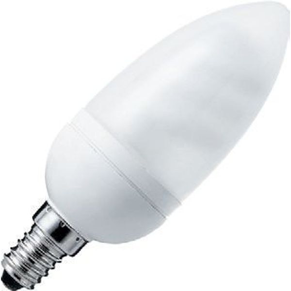 E14 CFL Candle 43x120 230V 470Lm 9W 2700K 10Khrs image 1