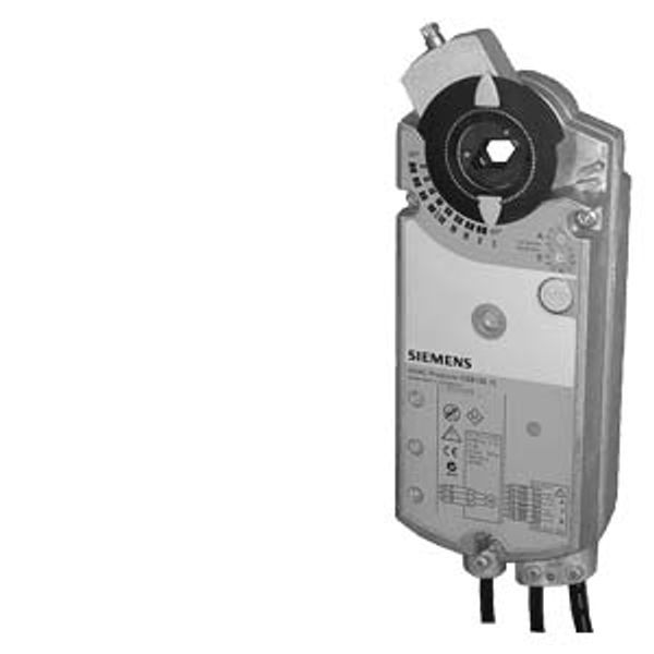 GIB335.1E - Rotary air damper actuator, AC 230 V, 3-position, 35 Nm, 150 s, 2 auxiliary switches, potentiometer image 1