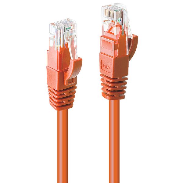 20m Cat.6 U/UTP Network Cable, Orange RJ45, M/M, 250MHz, Copper image 1