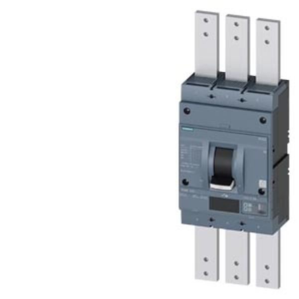 circuit breaker 3VA2 IEC Frame 1250 breaking capacity class M Icu=55 kA @ 415 V 3-pole line protection ETU550  LSI In=1250 A image 1