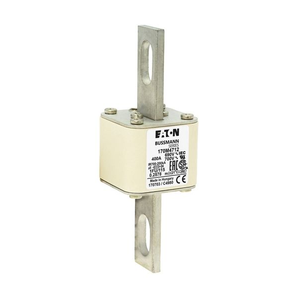 Fuse-link, high speed, 400 A, AC 690 V, size 1, 53 x 69 x 136 mm, aR, IEC, UL image 9