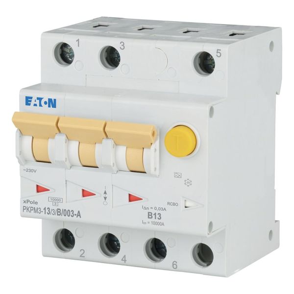 RCD/MCB combination, 13 A, 30 mA, MCB trip characteristic: B, 3p, RCD trip characteristic: A image 3