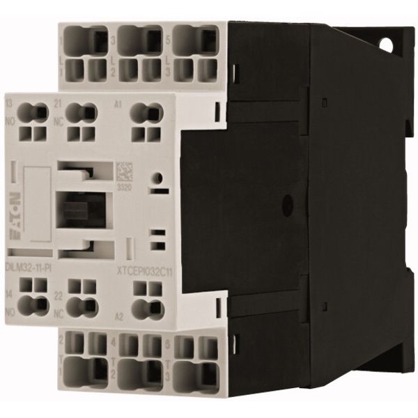 Contactor, 3 pole, 380 V 400 V 15 kW, 1 N/O, 1 NC, 110 V 50 Hz, 120 V 60 Hz, AC operation, Push in terminals image 2