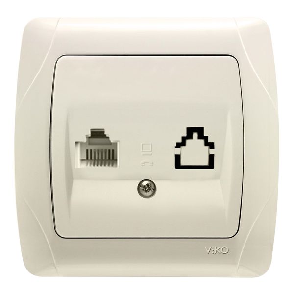 Carmen Beige Numerical Phone Socket (CAT3) image 1