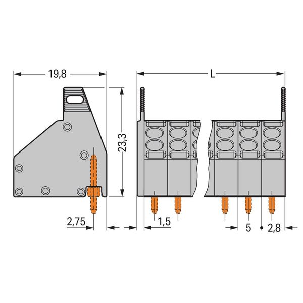 806-211 2-conductor female connector; 1.5 mm²; Pin spacing 5 mm image 1