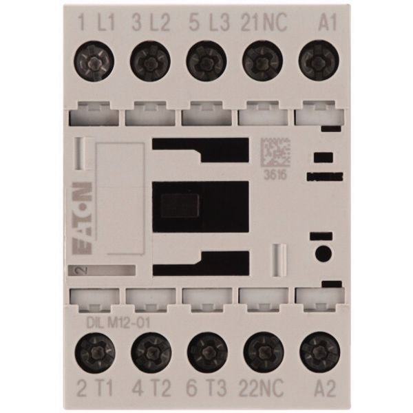 Contactor, 3 pole, 380 V 400 V 5.5 kW, 1 NC, 24 V DC, DC operation, Screw terminals image 2