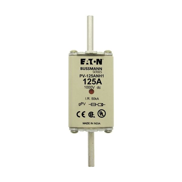 Fuse-link, high speed, 125 A, DC 1000 V, NH1, gPV, UL PV, UL, IEC, dual indicator image 15